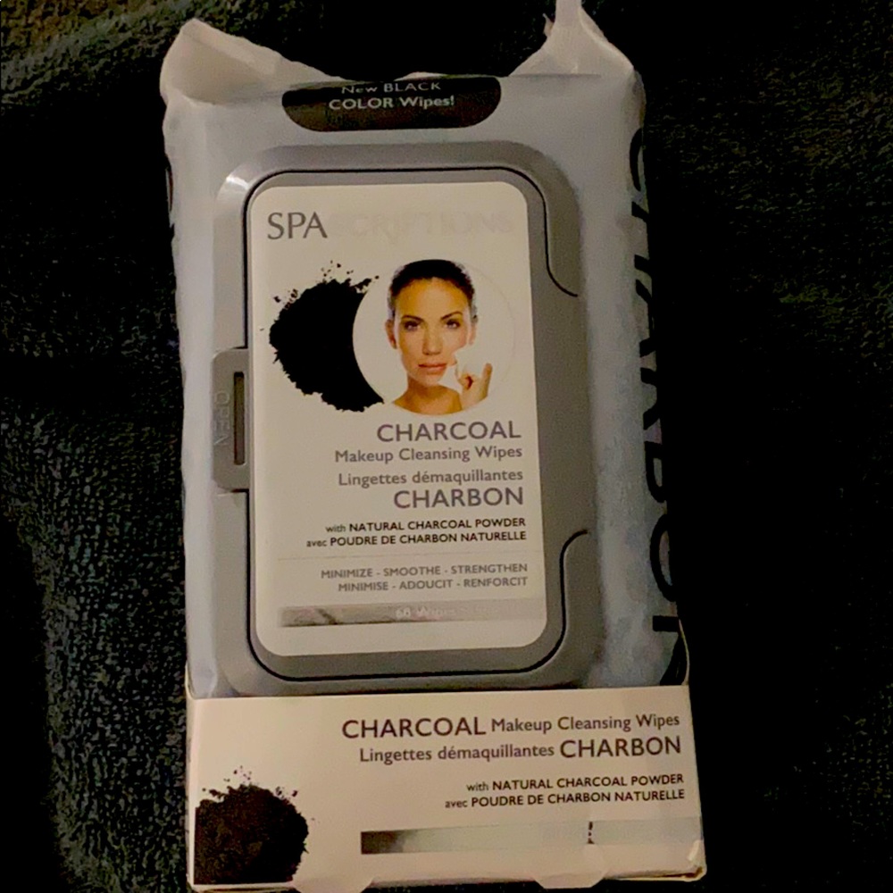 Spascriptions make up cleansing wipes charcoal